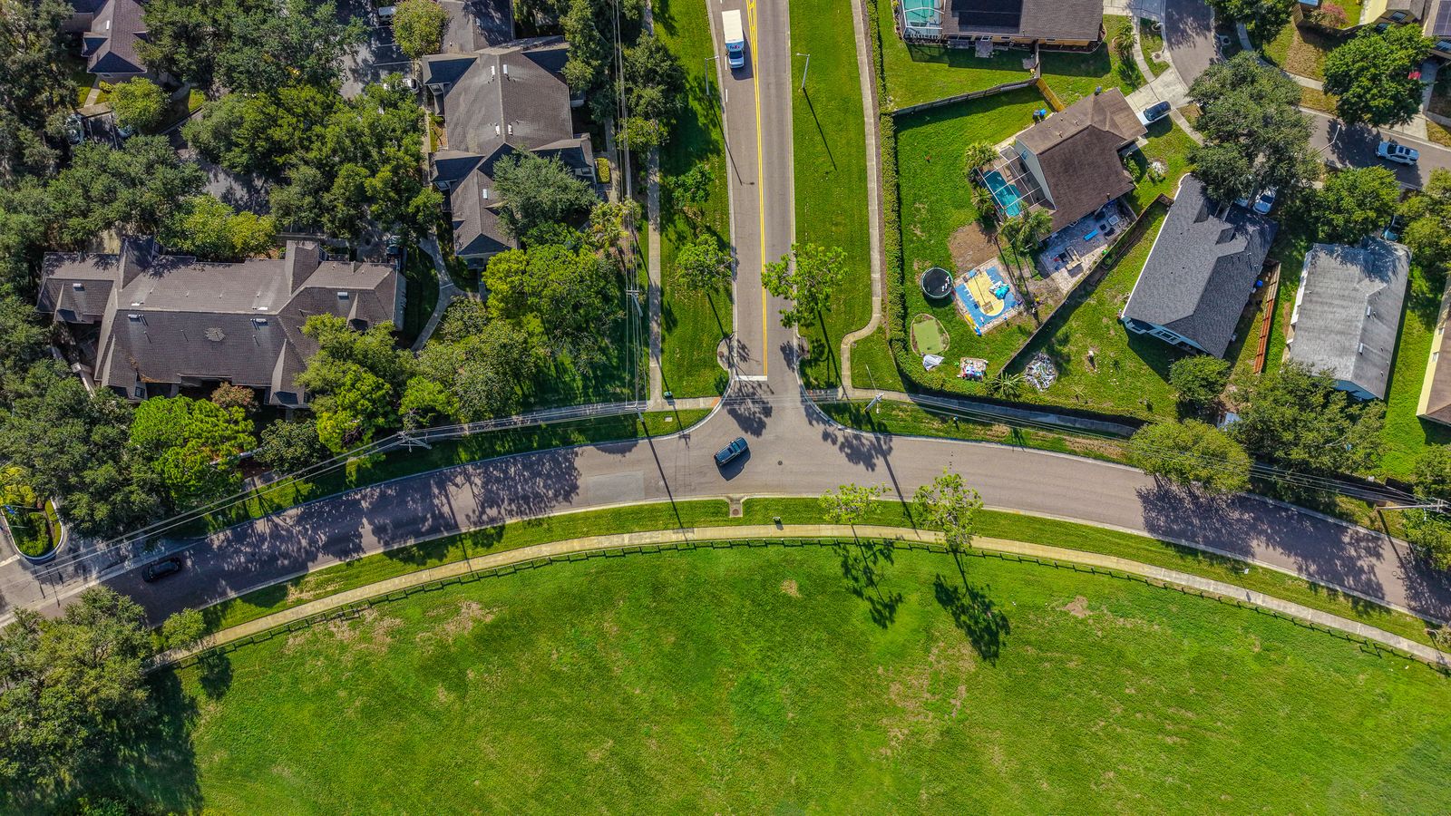 Aerial view of residential neighborhoods in Miami-Dade County
