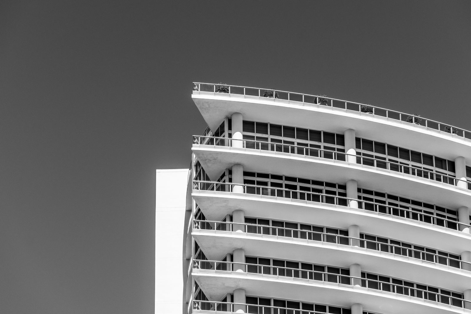 Mid-rise oceanfront condominium building in South Florida
